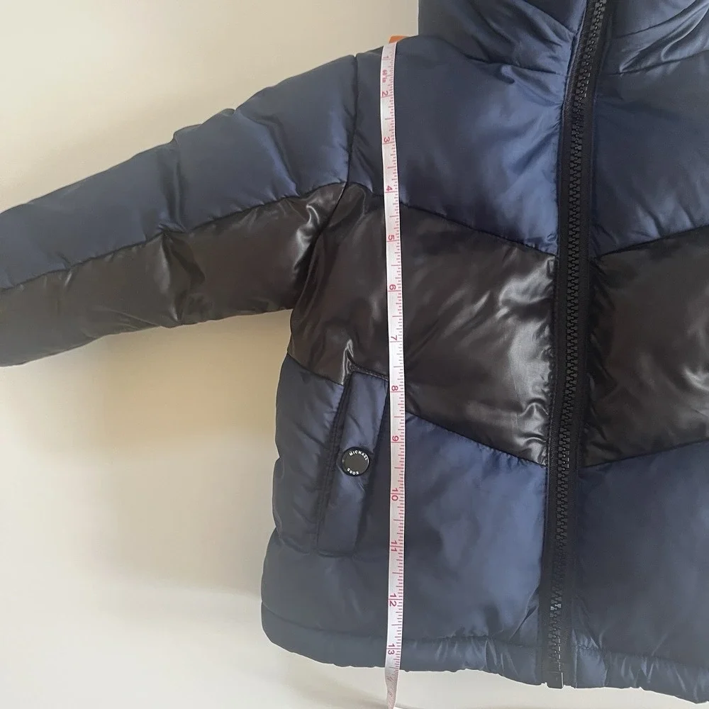 Michael Kors‎ Baby Size 18 Months Puffer Jacket Boy's Navy Black Colorblock Coat